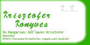 krisztofer konyves business card